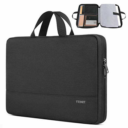 Picture of Ytonet Laptop Case 15.6 inch, Laptop Sleeve Bag for Women Men,TSA Briefcase Business Organizer Carring Computer Bag with Handle Strap,Slim Water Resistant Compatible for HP Dell Lenovo Apple Surface
