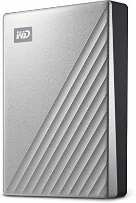 Picture of WD 5TB My Passport Ultra for Mac Silver Portable External Hard Drive, USB-C - WDBPMV0050BSL-WESN