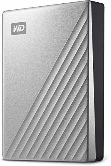 Picture of WD 5TB My Passport Ultra for Mac Silver Portable External Hard Drive, USB-C - WDBPMV0050BSL-WESN