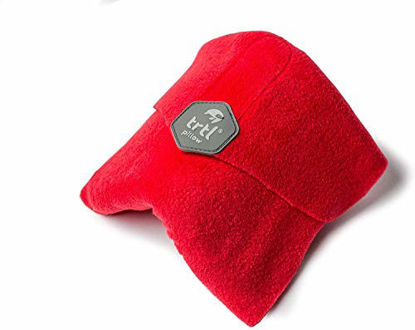 Picture of trtl Pillow - Scientifically Proven Super Soft Neck Support Travel Pillow - Machine Washable (Red)
