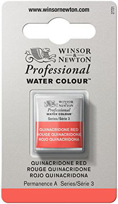 Picture of Winsor & Newton Professional Water Colour Paint, Half Pan, Quinacridone Red