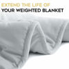 Picture of YnM Bamboo Duvet Cover for Weighted Blankets (Light Grey, 41''x60'')