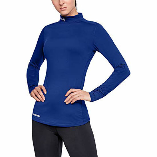 GetUSCart- Under Armour Women's ColdGear Authentics Compression Mock ,  Royal (400)/Metal , XX-Large