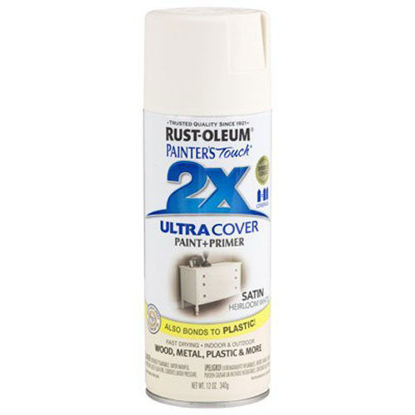 Picture of Rust-Oleum 249076 Painter's Touch 2X Ultra Cover, 12 Oz, Satin Heirloom White