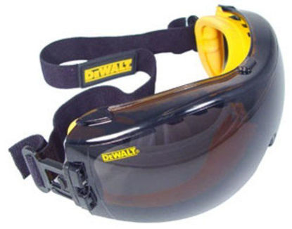 Picture of DEWALT - DPG82-21C Dewalt DPG82-21 Concealer Smoke Anti-Fog Dual Mold Safety Goggle Smoke Lens