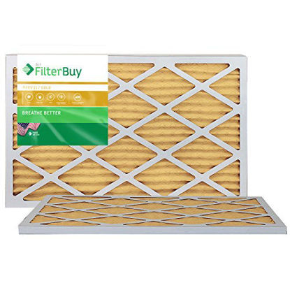 Picture of FilterBuy 11.25x19.25x1 MERV 11 Pleated AC Furnace Air Filter, (Pack of 2 Filters), 11.25x19.25x1 - Gold