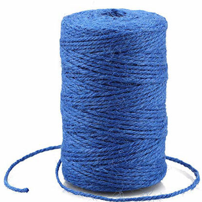 Picture of 328 Feet Dark Blue Jute Twine,Colourful Jute Twine,Christmas Twine,Best Arts Crafts Gift Twine