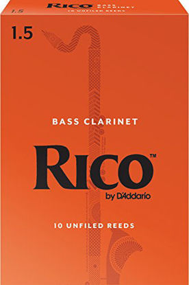 Picture of Rico by D'Addario REA1015 Bass Clarinet Reeds, Strength 1.5, 10-pack