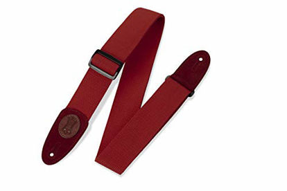 Picture of Levy's Leathers MSSC8-RED Signature Series Cotton Guitar Strap, Red
