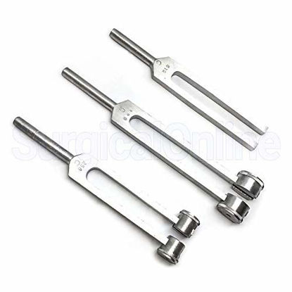 Picture of Set of 3 pcs Aluminum Sensory Tuning Forks C 128 256 512