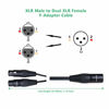 Picture of XLR Splitter Cable, NANYI- Microphone Cable XLR to XLR Patch Cables, 3-Pin XLR Male to Dual XLR Female Y Cable Adaptor mic Cable DMX Cable Patch Cords with Oxygen-Free Copper, 1.6Feet
