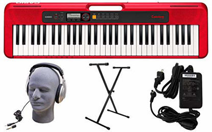 Picture of Casio CT-S200RD 61-Key Premium Keyboard Pack with Stand, Headphones & Power Supply, Red (CAS CTS200RD PPK)