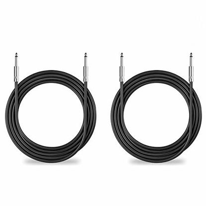 Picture of Dekomusic 2Pack 200 ft 1/4" to 1/4" Speaker Cables, True 12AWG Patch Cords, 1/4 Male Inch DJ/PA Audio Speaker Cable 12 Gauge Wire.
