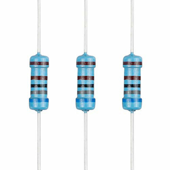 Picture of EDGELEC 100pcs 6.8K ohm Resistor 1/2w (0.5Watt) ±1% Tolerance Metal Film Fixed Resistor, Multiple Values of Resistance Optional