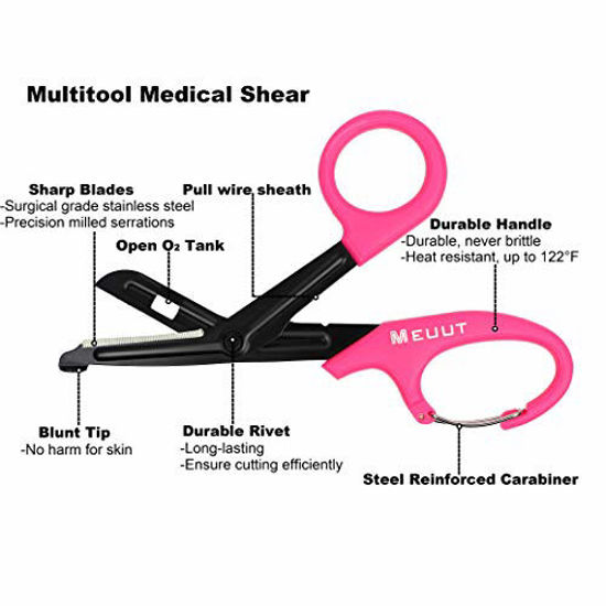 GetUSCart 2 Pack EMT Trauma Shears with Carabiner7.5" Bandage