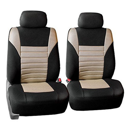 Picture of FH Group FB068BEIGE102 Beige Universal Bucket Seat Cover (Premium 3D Air mesh Design Airbag Compatible)