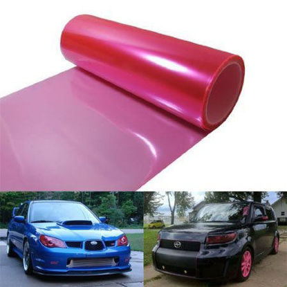 Picture of DIYAH 12 X 48 Inches Self Adhesive Headlight, Tail Lights, Fog Lights Tint Vinyl Film (Pink)