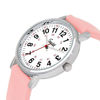 Picture of Speidel Scrub Watch for Medical Professionals with Light Pink Silicone Rubber Band, Easy to Read Dial, Red Second Hand, Military Time for Nurses, Doctors, Surgeons, EMT Workers, Students and More