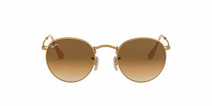 Picture of Ray-Ban Unisex-Adult RB3447 Metal Sunglasses, Matte Gold/Clear Gradient Brown, 50 mm