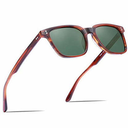 Picture of Carfia Chic Retro Polarized Womens Sunglasses UV400 Protection Hand-Polished Acetate Frame CA5354C