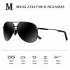 Picture of Aviator Sunglasses for Men Polarized Women-MXNX UV Protection Lightweight Driving Fishing Sports Mens Sunglasses MX208-(Black /Black Lens)