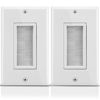 Picture of Fosmon 1-Gang Wall Plate (2 Pack), Brush Style Opening Passthrough Low Voltage Cable Plate in-Wall Installation for Speaker Wires, Coaxial Cables, HDMI Cables, or Network-Phone Cables