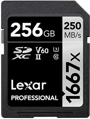 Picture of Lexar Professional (LSD256CBNA1667) 1667X 256GB SDXC Uhs-II/U3 Card