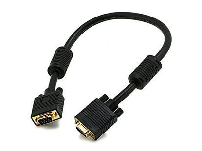 Picture of Monoprice 1.5ft SVGA Super VGA M/M Monitor Cable w/ ferrites (Gold Plated)