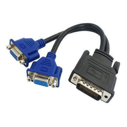Picture of DMS 59 Pin Dual 2 VGA Monitors, CableDeconn DMS 59 Pin Male to 2 VGA Female Dual Monitors Extension Cable Adapter for Lhf Graphics Card (DMS 59 Pin Dual Vga)