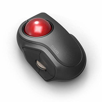 Picture of ELECOM Bluetooth Finger-operated Compact-size Trackball Mouse 5-Button Function Smooth Tracking, Less-Noise Precision Optical Gaming Sensor with Semi-hard Case (M-MT2BRSBK)