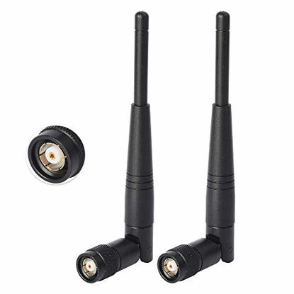 Picture of Eightwood 5dBi 2.4GHz WiFi Antenna RP-TNC Male Antennas (2-Pack) Compatible with Trimble Robotic Total Stations, Wireless Router Linksys WRT54G WRT54GL WRT54GS WAP54G