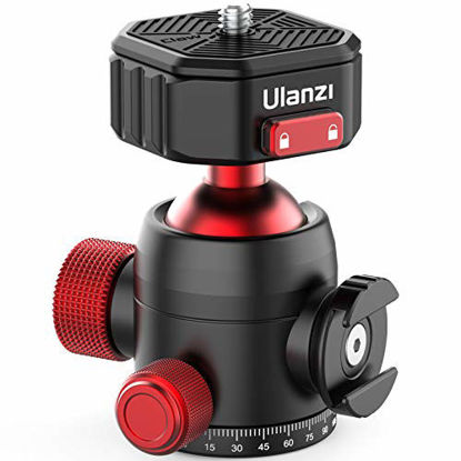 Picture of Tripod Ball Head, ULANZI Professional Claw Quick Release Panoramic Ballhead with Cold Shoe, 20KG/44.1lbs Loading Capacity, for Tripod,Monopod,Slider,DSLR Camera/Camcorder Quick Mount (U-100)