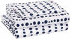 Picture of Amazon Basics Kid's Sheet Set - Soft, Easy-Wash Lightweight Microfiber - Twin, Blue Dotted Stripes