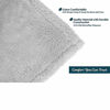 Picture of PAVILIA Luxury Sherpa Twin Size Bed Blanket | Fluffy, Plush, Shaggy, Large Grey Throw for Couch, Sofa | Soft, Lightweight, Microfiber | Light Gray Bedding Blanket | 60 x 80 Inches