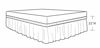 Picture of Biscaynebay Wrap Around Bed Skirts Elastic Dust Ruffles, Easy Fit Wrinkle and Fade Resistant Silky Luxrious Fabric Solid Color, Dark Grey for King and California King Size Beds 21 Inches Drop