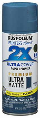 Picture of Rust-Oleum 331188 Painter's Touch 2X Cover, 12 Oz, Ultra Matte Nantucket Blue