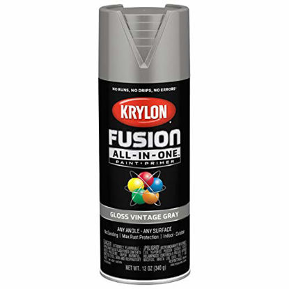 Picture of Krylon K02726007 Fusion All-In-One Spray Paint for Indoor/Outdoor Use, Gloss Vintage Gray