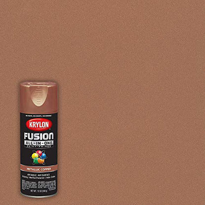 Picture of Krylon K02768007 Fusion All-In-One Spray Paint for Indoor/Outdoor Use, Metallic Copper
