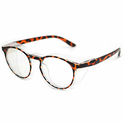 Picture of Protective Eyewear Safety Goggles Clear Anti-fog/Anti-Scratch Safety Glasses Men Glasses, Transparent Frame (leopard&clear)