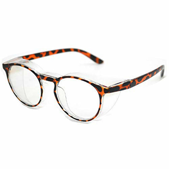 Picture of Protective Eyewear Safety Goggles Clear Anti-fog/Anti-Scratch Safety Glasses Men Glasses, Transparent Frame (leopard&clear)