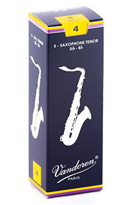 Picture of Vandoren SR224 Tenor Sax Traditional Reeds Strength 4; Box of 5