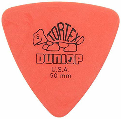 Picture of Dunlop 431R.50 Tortex Triangle, Red, .50mm, 72/Bag