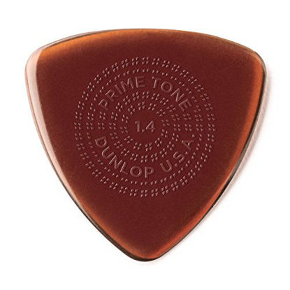Picture of Dunlop Primetone Triangle 1.4mm Sculpted Plectra (Grip) - 12 Pack