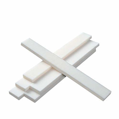 Picture of Pack of 6 Bone Guitar String Bridge Saddle Blank for Acoustic Classical Guitar Mandolin Banjo Ukulele 80x3x10mm,MuisicOne