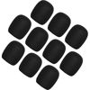 Picture of ChromLives Lapel Headset Microphone Windscreens Foam Covers Microphone Covers Mini Size Color Black 10 Pack
