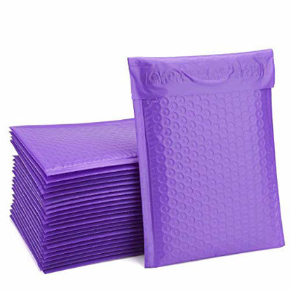 Picture of Fuxury/ Fu Global 6x10" 50Pcs Poly Bubble Mailers Set #0 for CDs & Jewelries & Cosmetics, Self Seal Padded Envelopes Bulk with Bubble Lined Wrap- Purple