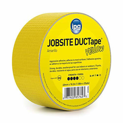 Picture of IPG 6720YEL JobSite DUCTape, Colored Duct Tape, 1.88" x 20 yd, Yellow (Single Roll)