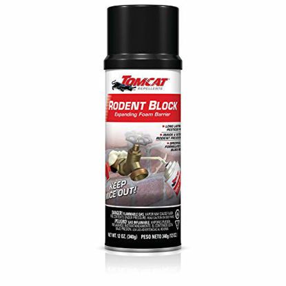 Picture of Tomcat Rodent Block Expanding Foam Barrier - Specifically Formulated to Block Mice, Long Lasting and Foam Spray Keeps Mice From Coming Inside the House, 12 oz.