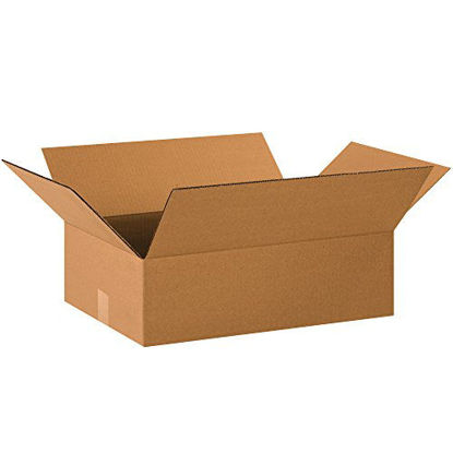 Picture of Partners Brand P20146 Flat Corrugated Boxes, 20"L x 14"W x 6"H, Kraft (Pack of 25)
