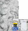 Picture of Server Books for Waitress - Marble Texture Leather Waiter Book Server Wallet with Zipper Pocket, Cute Waitress Book&Waitstaff Organizer with Money Pocket Fit Server Apron(Black)